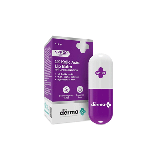 The Derma Co 1% Kojic Acid Lip Balm 4.5g - SPF30 PA++ •