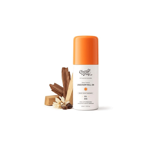 Chemist At Play Underarm Roll On 40ml - Woody Musk •