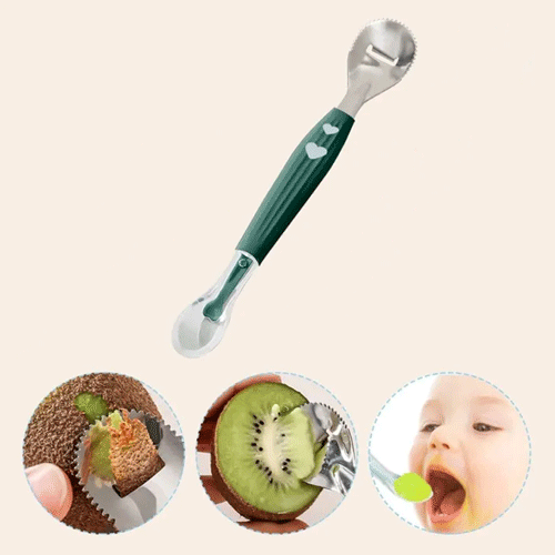 Multifunctional Baby Feeding Spoon - Green