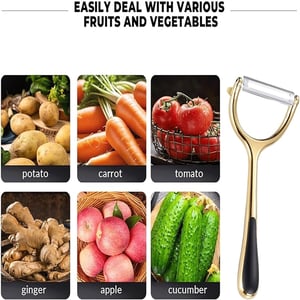 Stainless Steel Fruit & Vegetable Peeler - Golden