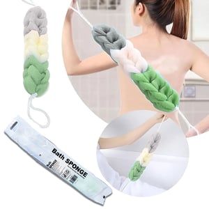 JunMei Spa Long Bath Sponge - Light Pastel Grean Cream Gray
