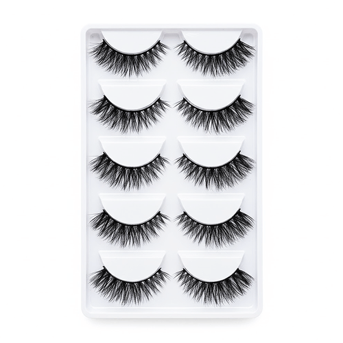 Natural Thick Imitation Mink 5 Pairs False Eyelashes - Y44