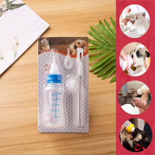 Feeding Bottle & Cleaning Set For Pets - Blue