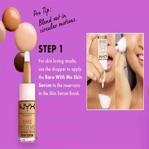 NYX Bare With Me Luminous Tinted Skin Serum 12.6ml - Universal Medium BWMLSS03