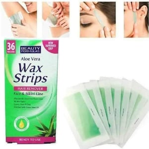 Beauty Formulas Aloe Vera Wax Strips Hair Remover 36's •