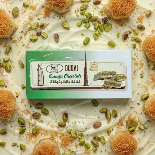 Aghadeer Dubai Kunafa White Chocolate 200g •