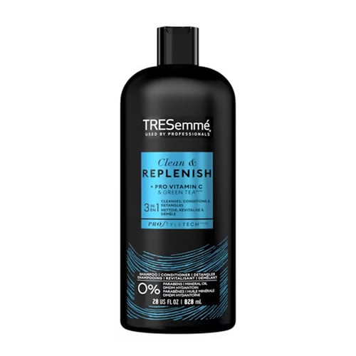 Tresemme Cleanse & Replenish 3 in 1 Shampoo Conditioner & Detangler 828ml •