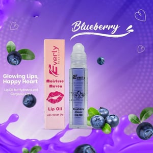 Everly Moisture Maven Lip Oil 6ml - Blueberry