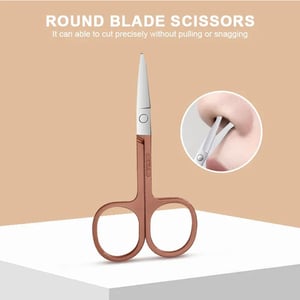 7pcs Manicure Set Box With Holder - Dark Rose Gold