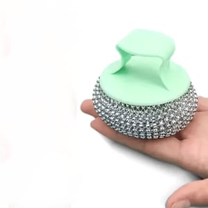 Plastic Handle Dish Cleaner - Teal Green