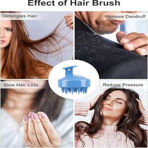 Sweet Beauty Silicone Hair Scalp Massage Brush - Black