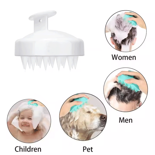 Sweet Beauty Silicone Hair Scalp Massage Brush - White