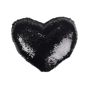 Sequin Soft Heart Key Ring - Black