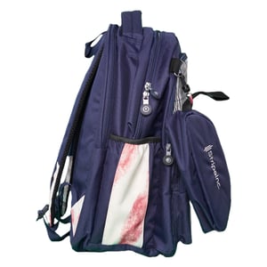 Stripelnc Exclusive School Backpack - Navy Blue & Creamy Pink
