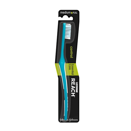 Reach Essential Care Control Medium Tooth Brush - Teal Blue