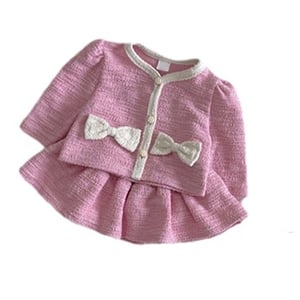Korean Style Baby Princess Dress Set - Pink