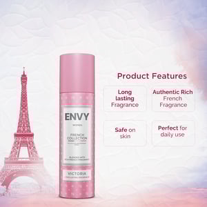 Envy French Collection Fragrance Deodorant Spray For Women 120ml - Victoria  •