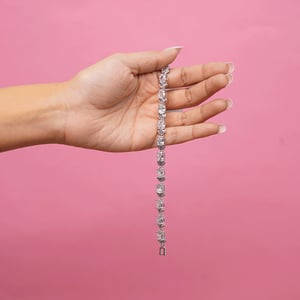 Women High Quality AD Stone Bracelet With Pouch - 001