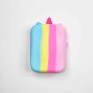 Baby Silicon Squre Shape Popit Bag - Multi Colour