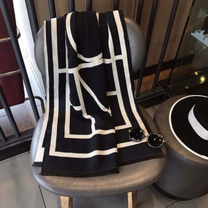 Trendy Korean Style Cashmere Shawl - Toteme Pattern