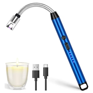 BBQ USB Rechargeable Flexible Electric Lighter - Blue