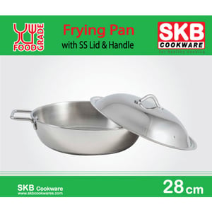SKB Frying Pan With SS Lid & Handle - 28cm