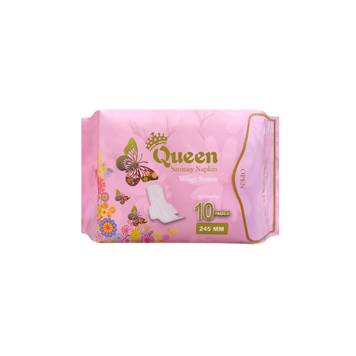 Queen Sanitary Napkin 245mm 10 Pads Wings