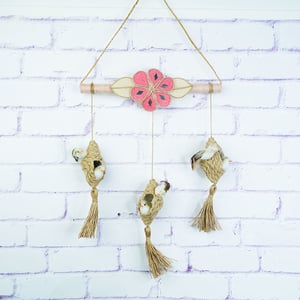 Wall Hanging Hand Craft Jute Nest - Pink