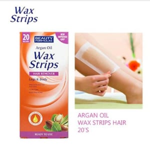 Beauty Formulas Argan Oil Wax Strips Hair Remover 20 Strips •