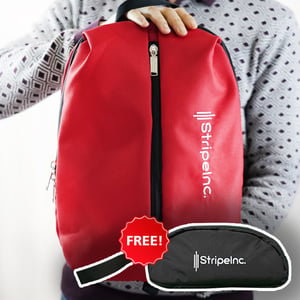 Stripelnc Mini Travel Backpack - Red