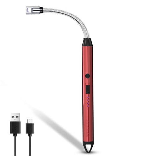 BBQ USB Rechargeable Flexible Electric Lighter - Red