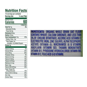 Gerber Organic Oatmeal Cereal (6+ months) 227gm•