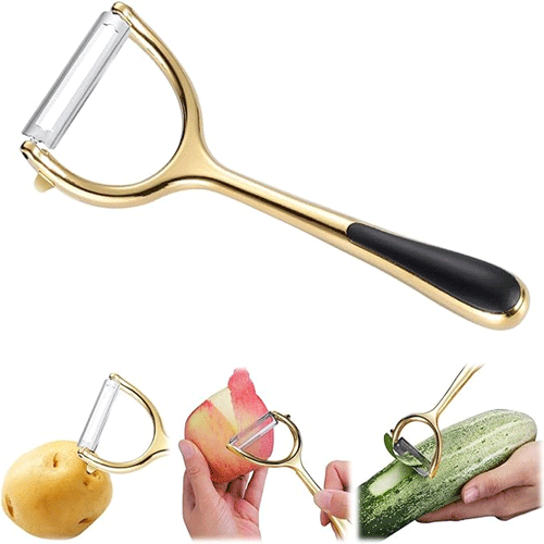 Stainless Steel Fruit & Vegetable Peeler - Golden