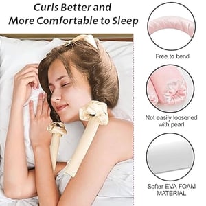 Heatless Hair Curler Accessories Set - Pink