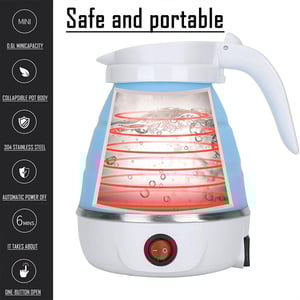 Foldable Silicone Electric Kettle - Sky Blue