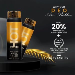 Bernard Dimitri Hot Black Deodorant 200ml - Gold •