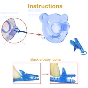 Silicone Nipple Soother With Holder & Storage Box - Purple