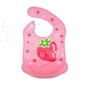 Bib With Portable Tray - Pink