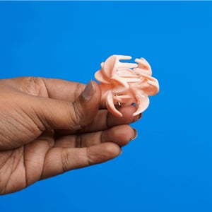 Plumeria Flower Shape Hair Clip - Peach Pink