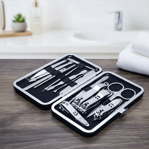 Manicure Pedicure 15pcs Set - Pu Leather Finishing