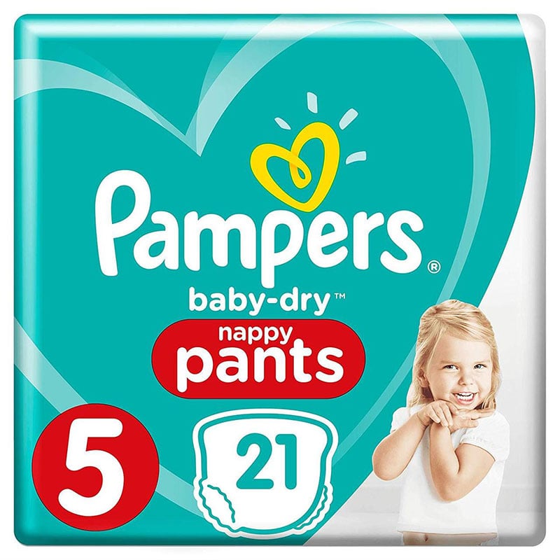 Pampers Baby Dry Nappy Pants Up To 12h 5 (12-17 kg) 21 Nappies
