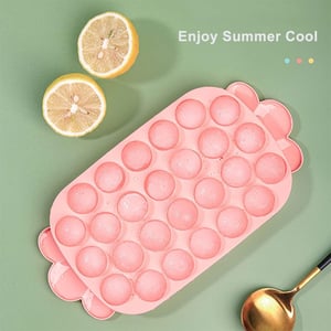 26 Grid Ice Ball Mould - Peach