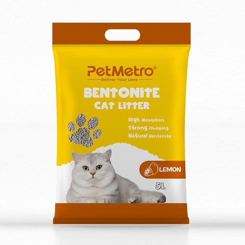 PetMetro Bentonite Cat Litter 5L - Lemon