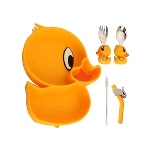 Toddler Little Duck Silicone Tableware - Yellow