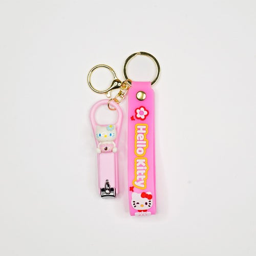 Hello Kitty Key Ring With Nail Clipper - Pink
