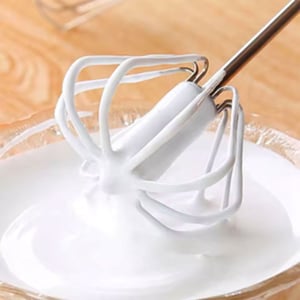 Semi Auto Stainless Steel Whisk - Yellow