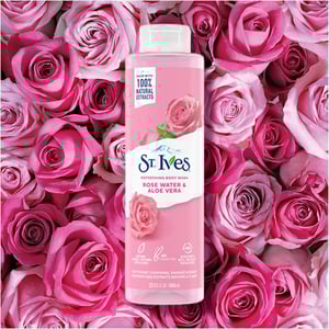 St. Ives Rose Water & Aloe Vera Refreshing Body Wash 650ml •