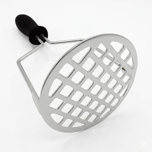 Stainless Steel Potato Masher With Plastic Handle - Black