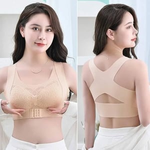 Soft Padded Butterfly Shape Bra For Women - M Beige