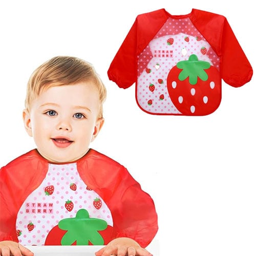 Semi Transparent Bib Apron - Red Strawberry